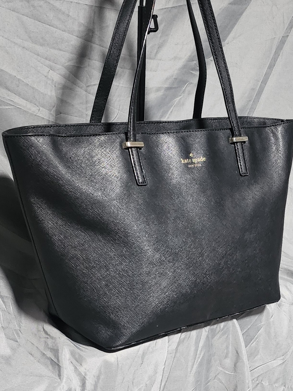 Kate Spade Large Black Leather Shoulderbag Tote Purse